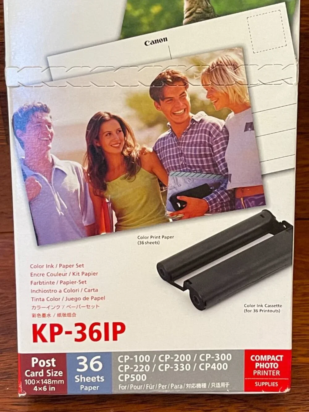 Canon Selphy CP KP-361P Postcard Size Color Ink/Paper Set sealed